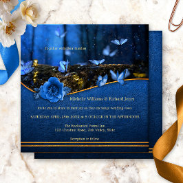 Enchanted Forest Butterflies Wedding Kaart