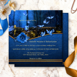 Enchanted Forest Butterflies Wedding Kaart