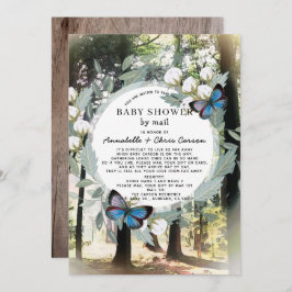 Enchanted Forest Butterfly Baby shower per post Kaart