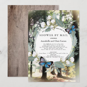 Enchanted Forest Butterfly Baby shower per post Kaart