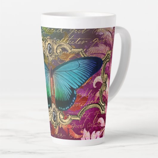 Enchanted Forest Butterfly Latte Mok (Rechterhoek)