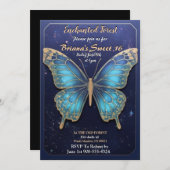 Enchanted Forest Butterfly Sweet 16 uitnodigingen (Voorkant / Achterkant)