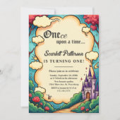 Enchanted Forest Castle Fairytale 1st Birthday Kaart (Voorkant)