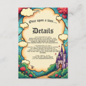 Enchanted Forest Castle Woodland Fairytale Wedding Informatiekaartje (Voorkant)