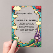 Enchanted Forest Castle Woodland Sprookjeshuwelijk Acryl Uitnodigingen (Insitu (Draagbaar))