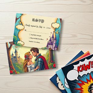 Enchanted Forest Castle Woodland Sprookjeshuwelijk RSVP Kaartje