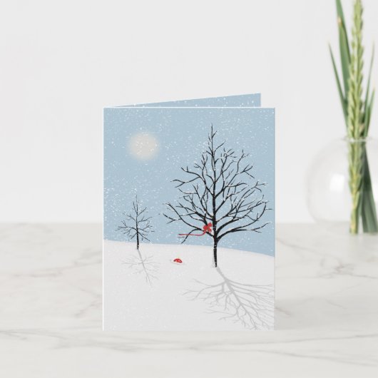 Enchanted Forest Christmas Day Holiday Kaart (Voorkant)