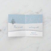 Enchanted Forest Christmas Day Holiday Kaart (Binnen)