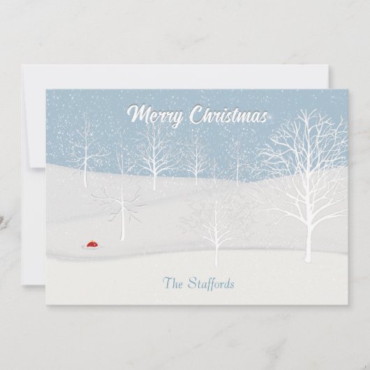 Enchanted Forest Christmas Day Holiday Kaart (Voorkant)