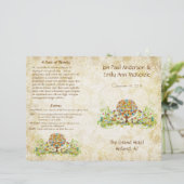 Enchanted Forest Circle of Love Wedding Programme (Staand voorkant)