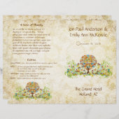 Enchanted Forest Circle of Love Wedding Programme (Voorkant / Achterkant)