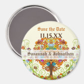 Enchanted Forest Circle of Love Wedding Tree Magneet (Voorkant / Achterkant)