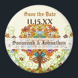Enchanted Forest Circle of Love Wedding Tree Magneet<br><div class="desc">Middeleeuwse Renaissance Whimsical Flower Wildflower Bloom Romantische Boom Save the Date Magnets Tree Wedding Invitations for the Activists Natuur Lover - -see more whimsical tree invitations Red Love Tree with Birds 5 x 7 Wedding Invitation With Swirls and Hearts - See More Whimsical Trees by Sandra- Green Swirl Love Tree...</div>