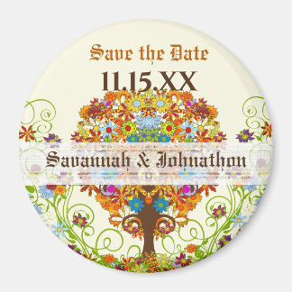 Enchanted Forest Circle of Love Wedding Tree Magneet