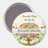 Enchanted Forest Circle of Love Wedding Tree Magneet (Voorkant / Achterkant)