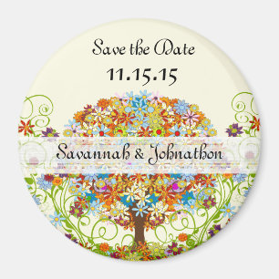 Enchanted Forest Circle of Love Wedding Tree Magneet