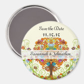 Enchanted Forest Circle of Love Wedding Tree Magneet (Voorkant / Achterkant)