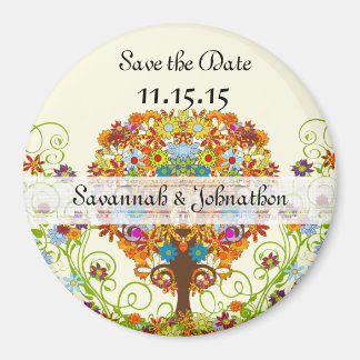 Enchanted Forest Circle of Love Wedding Tree Magneet