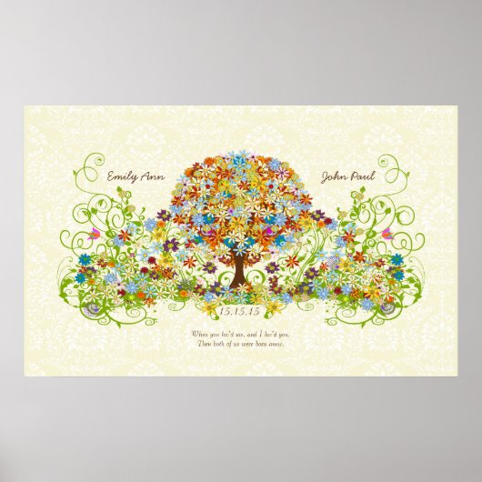 Enchanted Forest Circle of Love Wedding Tree Poster (Voorkant)