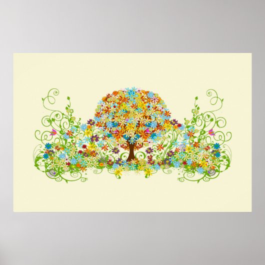 Enchanted Forest Circle of Love Wedding Tree Poster (Voorkant)