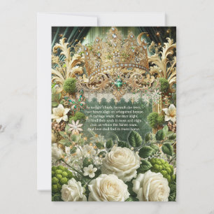 Enchanted Forest Crown Huwelijksuitnodiging - Mosa Kaart