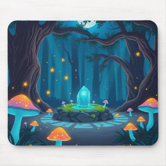 Enchanted Forest Crystal Mouse Pad Muismat (Voorkant)