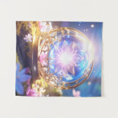 Enchanted Forest Crystal Orb Tapestry Wandkleed (Voorkant (horizontaal))