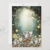 Enchanted Forest Crystals Champignons bruiloft Kaart (Achterkant)