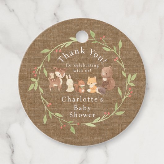 Enchanted Forest dank u Bedankjes Labels (Voorkant)