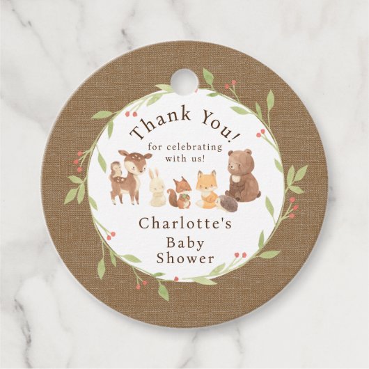 Enchanted Forest dank u Bedankjes Labels (Voorkant)