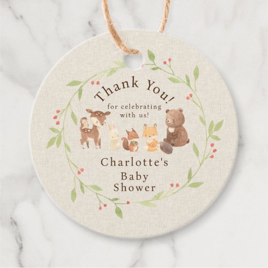 Enchanted Forest dank u Bedankjes Labels (Voorkant)