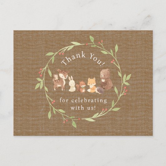 Enchanted Forest dank u Briefkaart (Voorkant)