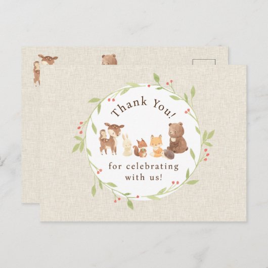 Enchanted Forest dank u Briefkaart (Voorkant / Achterkant)