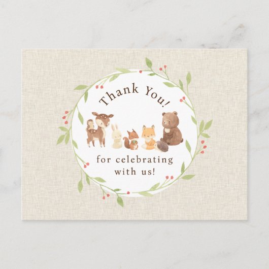 Enchanted Forest dank u Briefkaart (Voorkant)