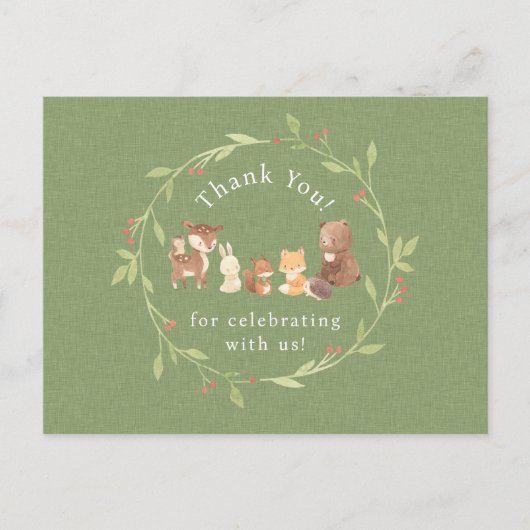 Enchanted Forest dank u Briefkaart (Voorkant)