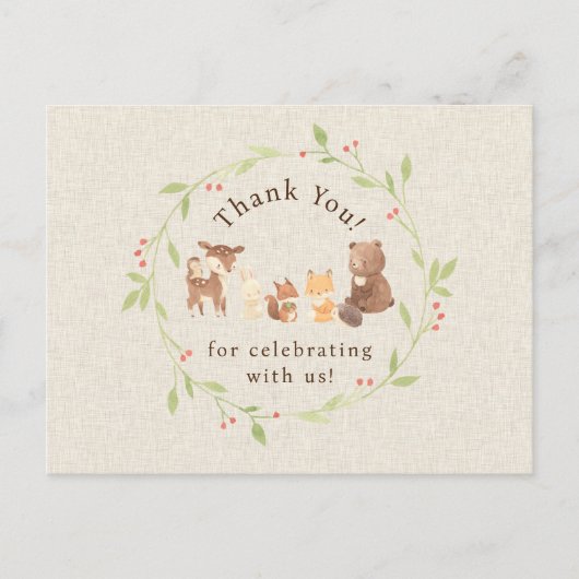 Enchanted Forest dank u Briefkaart (Voorkant)