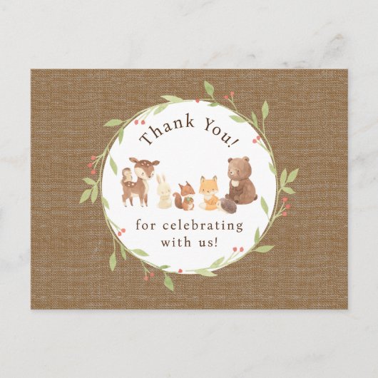 Enchanted Forest dank u Briefkaart (Voorkant)