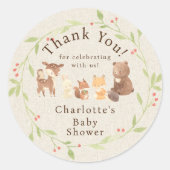 Enchanted Forest dank u Ronde Sticker (Voorkant)