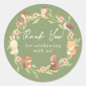 Enchanted Forest dank u Ronde Sticker (Voorkant)