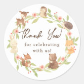 Enchanted Forest dank u Ronde Sticker (Voorkant)