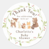 Enchanted Forest dank u Ronde Sticker (Voorkant)