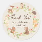 Enchanted Forest dank u Ronde Sticker (Voorkant)