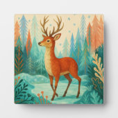 Enchanted Forest Deer – Whimsical Winter Woodland Fotoplaat (Voorkant)