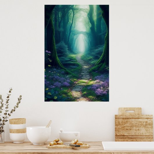 Enchanted Forest Downloadable Artwork Poster Print (Keuken)