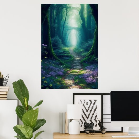 Enchanted Forest Downloadable Artwork Poster Print (Thuiskantoor)