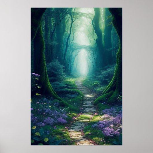 Enchanted Forest Downloadable Artwork Poster Print (Voorkant)