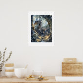 Enchanted Forest Dragon Poster (Keuken)