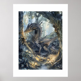 Enchanted Forest Dragon Poster
