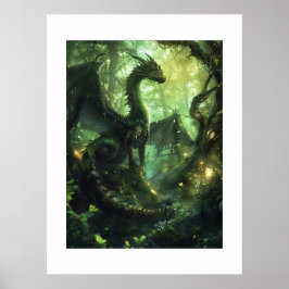 Enchanted Forest Dragon Poster