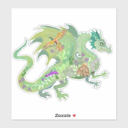 Enchanted Forest Dragon Sticker (Vel)